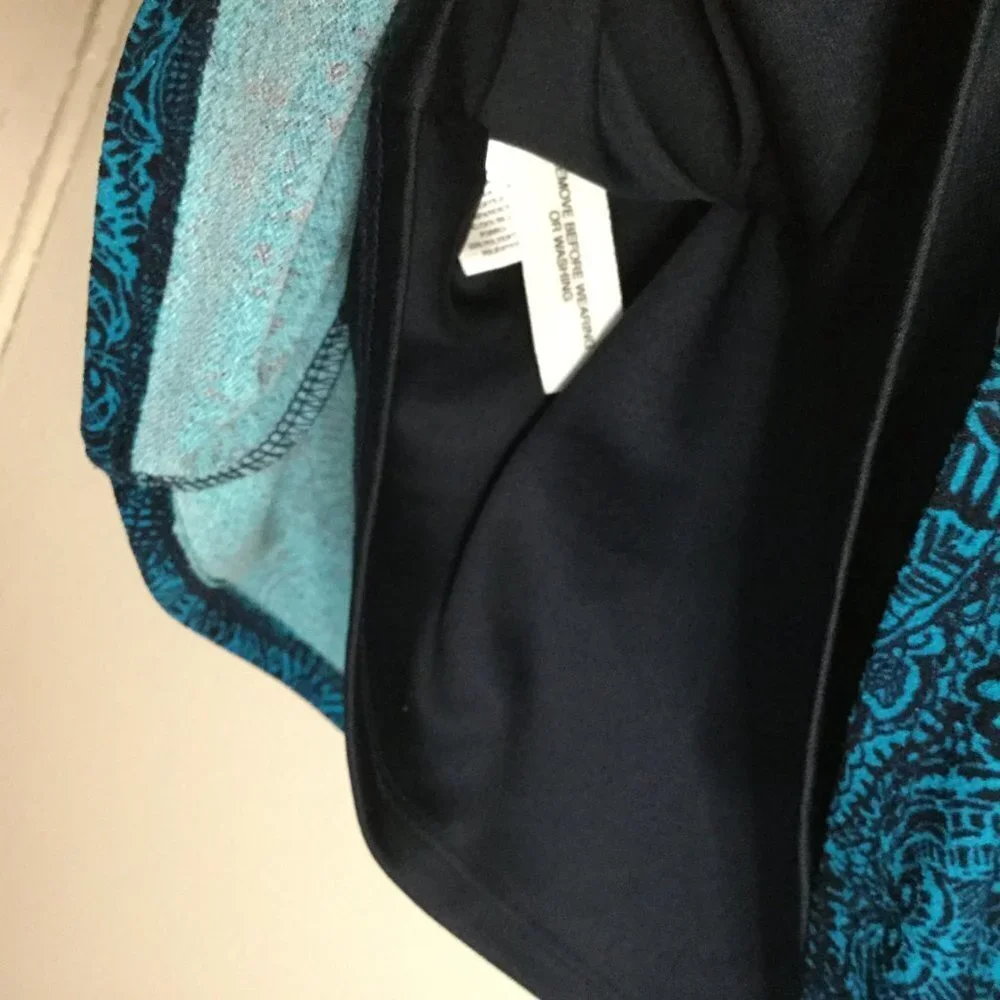 Ann Taylor Blue Paisley Crepe Dolman Sleeve Dress